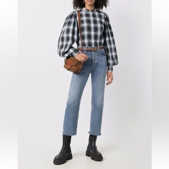 Polo Ralph Lauren Tops - NWT Polo Ralph Lauren Womens Plaid Puff Sleeve Button Down Shirt Sz 6 Preppy